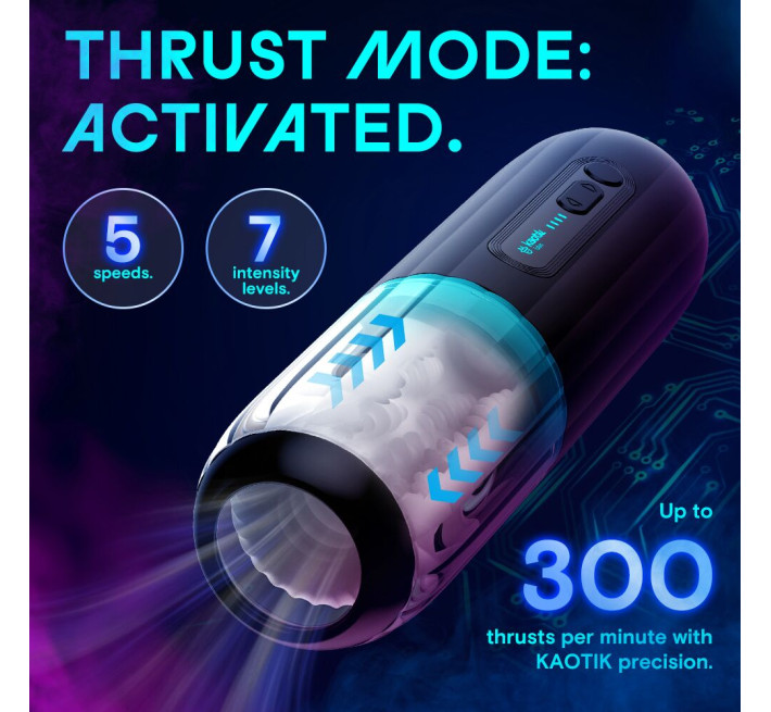 Смарт-мастурбатор Kaotik Labs The Shockwave, режим edging, имитация фрикций