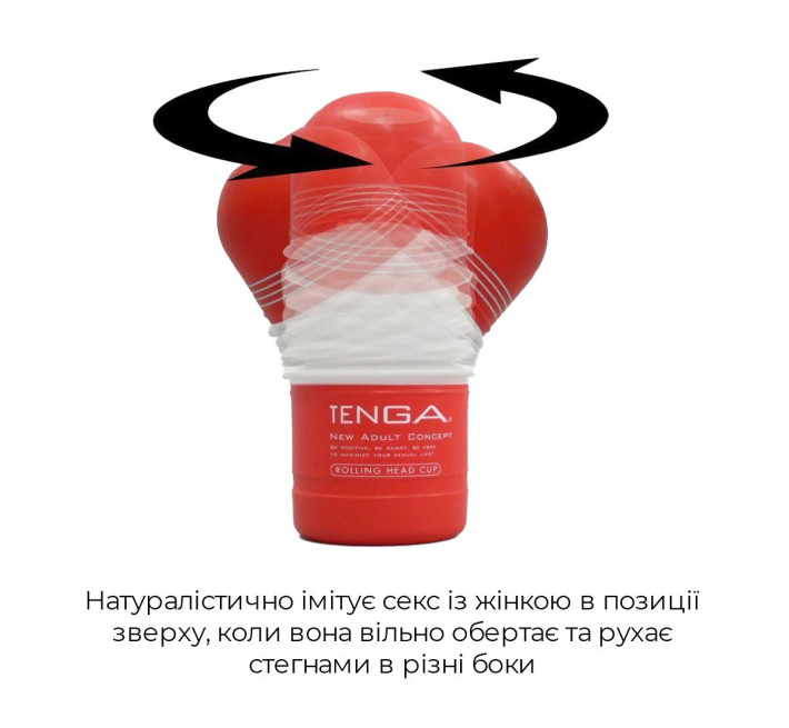Мастурбатор Tenga Rolling Head Cup з інтенсивною стимуляцією головки
