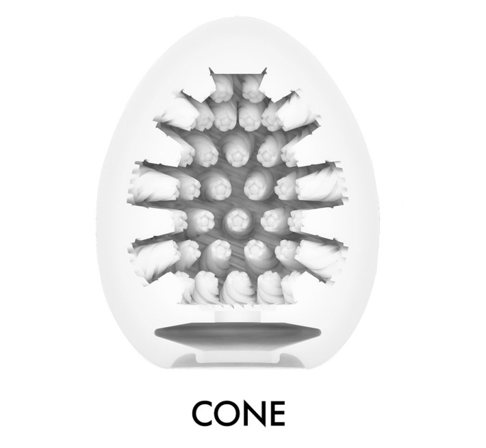 Мастурбатор-яйце Tenga Egg Cone, щільний TPE, пробник лубриканту 5 мл