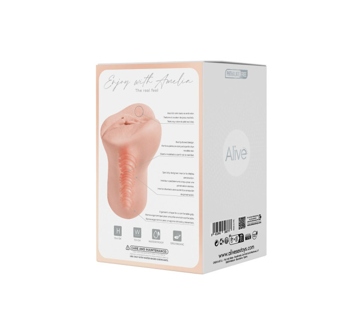 Мастурбатор-вагіна Alive Amelia Super Realistic Masturbator S Flesh, реалістичний канал