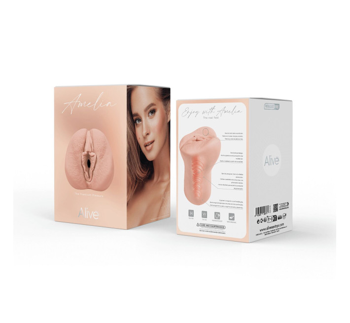 Мастурбатор-вагіна Alive Amelia Super Realistic Masturbator S Flesh, реалістичний канал