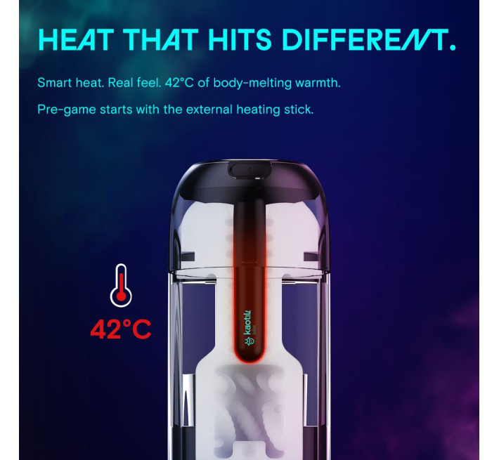 Смарт-мастурбатор Kaotik Labs The Cocoon, режим edging, пульсации, подогрев до 42 °C