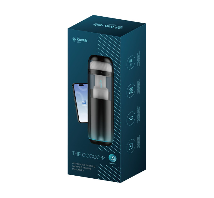 Смарт-мастурбатор Kaotik Labs The Cocoon, режим edging, пульсации, подогрев до 42 °C