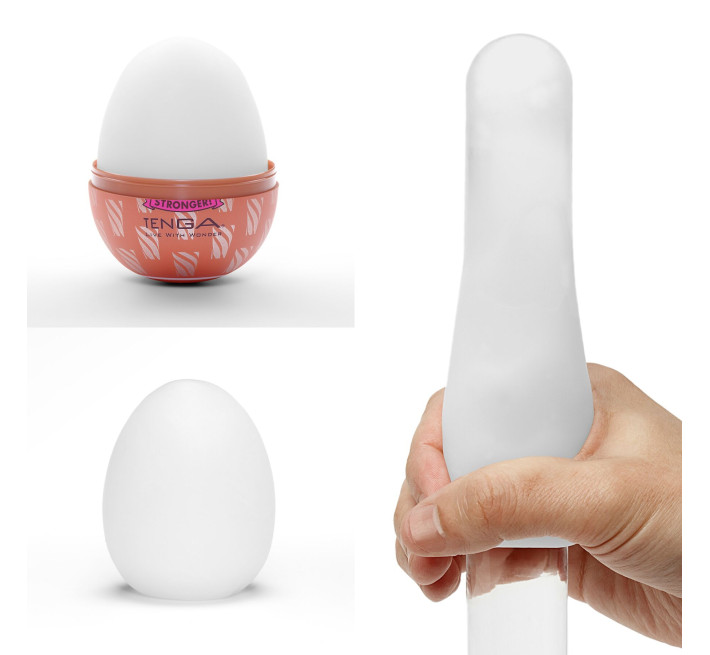 Мастурбатор-яйце Tenga Egg Cone, щільний TPE, пробник лубриканту 5 мл