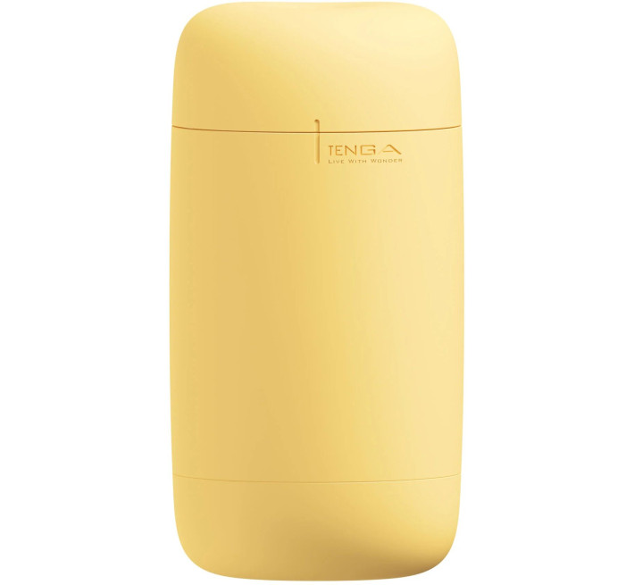 Мастурбатор TENGA PUFFY Custard Yellow, ультрамягкий материал, многоразовый, сквозной