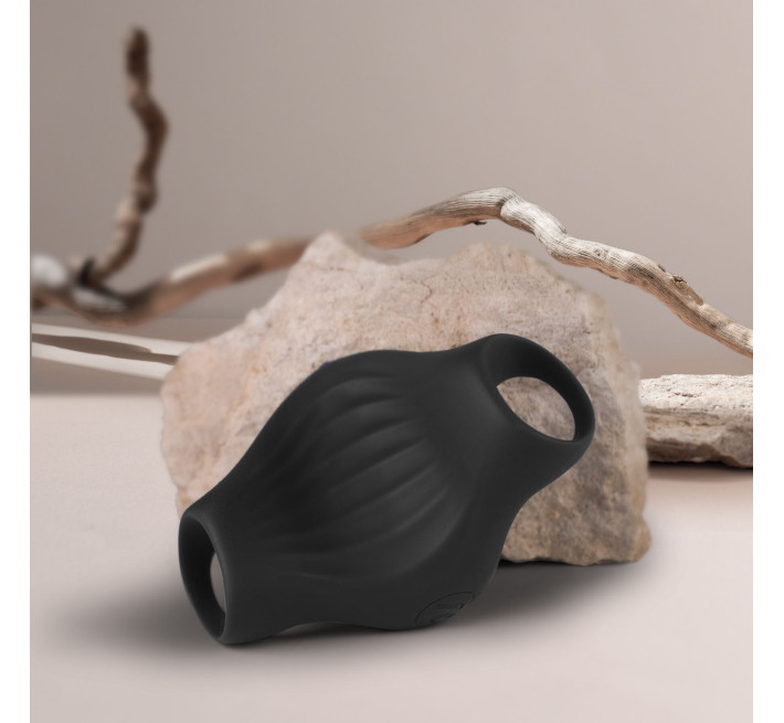 Мастурбатор Rocks Off Palm Black, петлі для пальців, 10 режимів