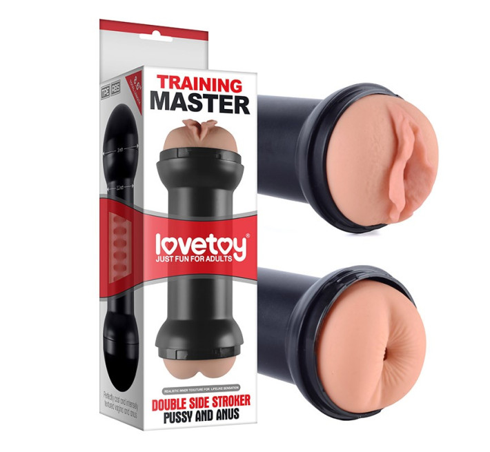 Мастурбатор LoveToy Traning Master Double Side Stroker Pussy and Anus Тілесний