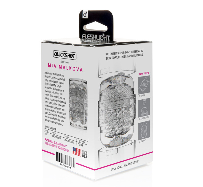 Мастурбатор Fleshlight Quickshot Mia Malkova, зі зліпком попки та вагіни