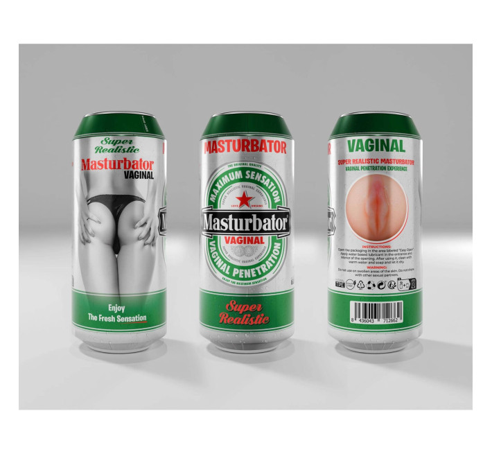 Мастурбатор-вагіна Alive Heineken Vagina II у вигляді банки пива