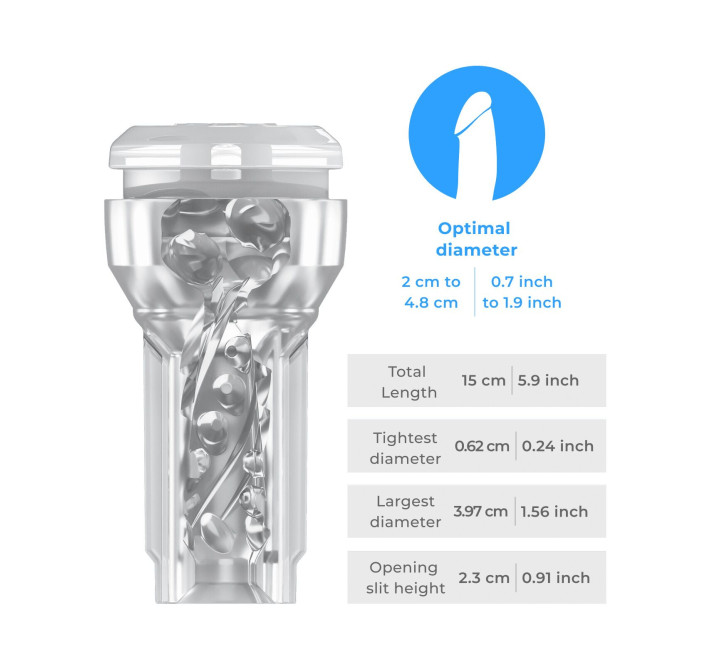 Мастурбатор Kiiroo Feel Pocket Crystal совместим с PowerBlow