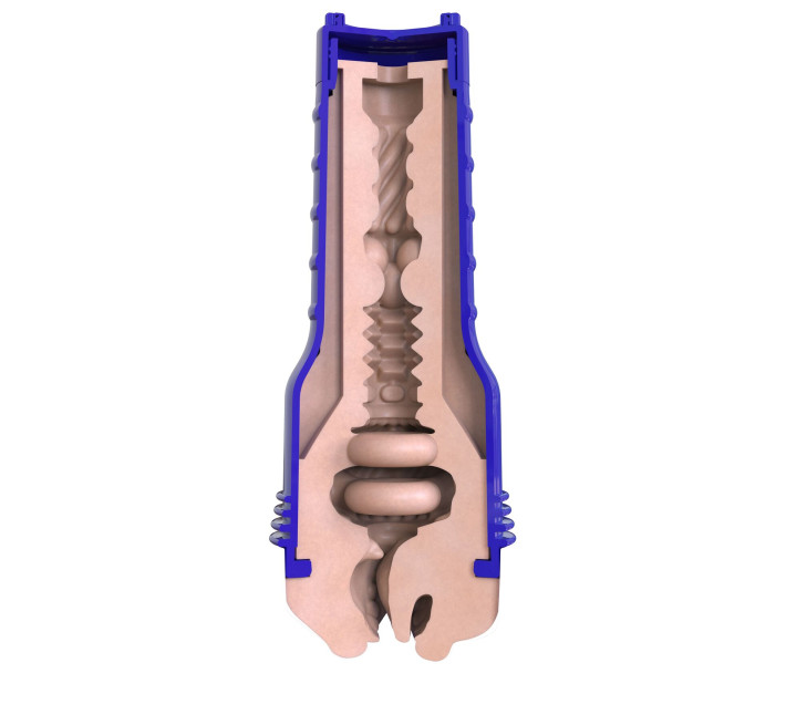 Мастурбатор-ротик Fleshlight Boost Blow Light Medium Flesh, плаваючі кільця Turbo Tech