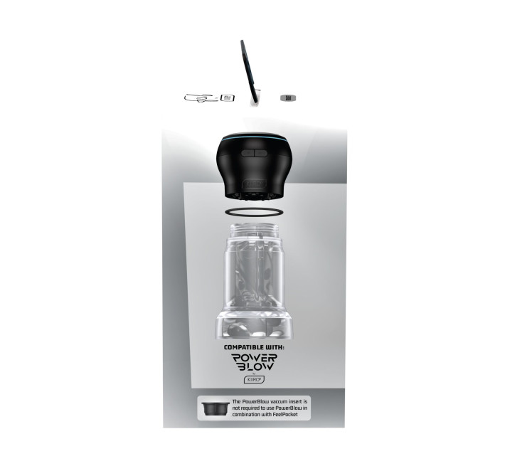 Мастурбатор Kiiroo Feel Pocket Crystal совместим с PowerBlow