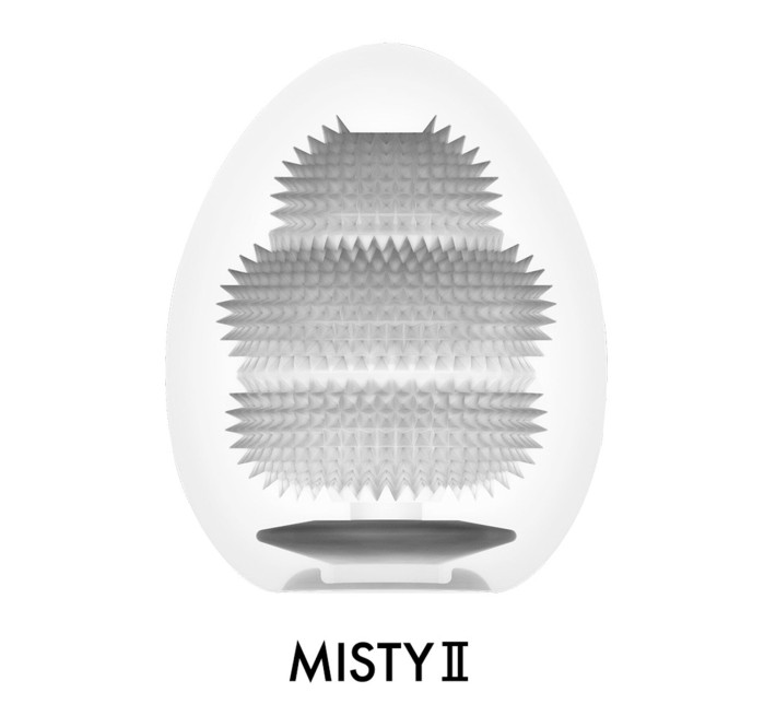 Мастурбатор-яйце Tenga Egg Misty II, щільний TPE, пробник лубриканту 5 мл