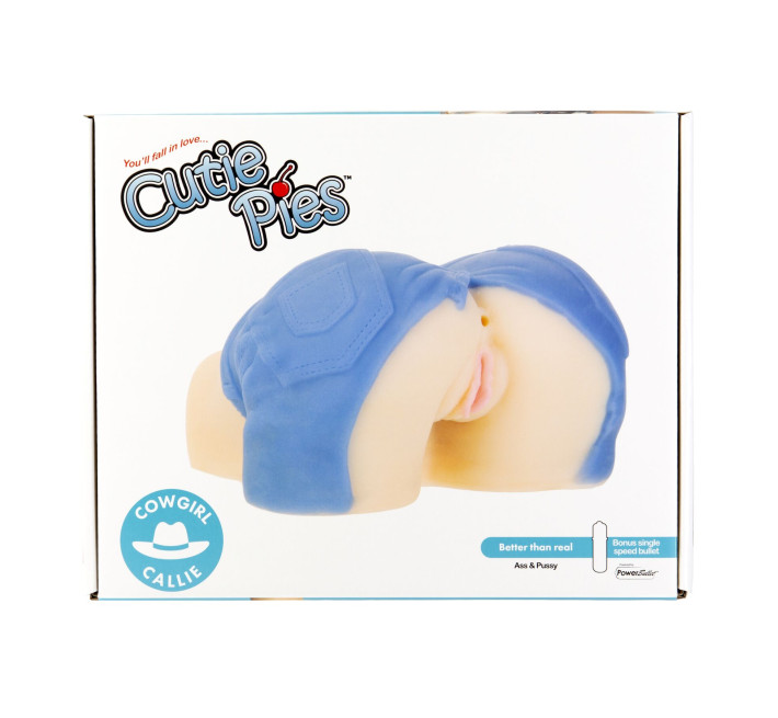 Мастурбатор-вагина и попка Cutie Pies Cowgirl Callie Vagina&Ass Masturbator, вибропуля в подарок