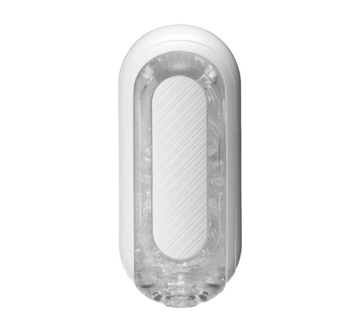 Мастурбатор Tenga Flip Zero Gravity White, змінна інтенсивність стимуляції, розкладний