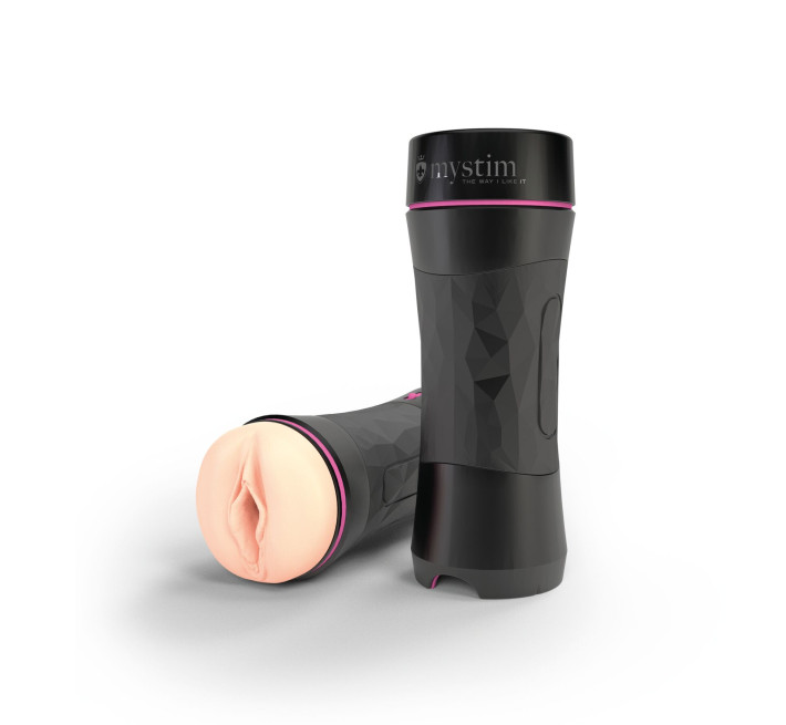 Мастурбатор-вагіна Mystim O(h) PUSH ME Vagina, можна стискати та регулювати вакуум