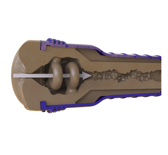 Мастурбатор-попка Fleshlight Boost Blast Female Medium Dark Flesh, плаваючі кільця Turbo Tech