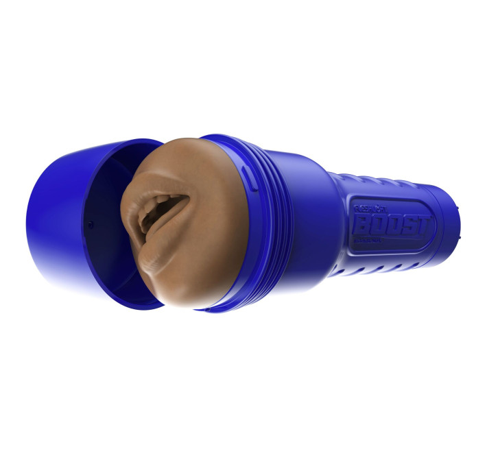 Мастурбатор-ротик Fleshlight Boost Blow Medium Dark Flesh, плаваючі кільця Turbo Tech