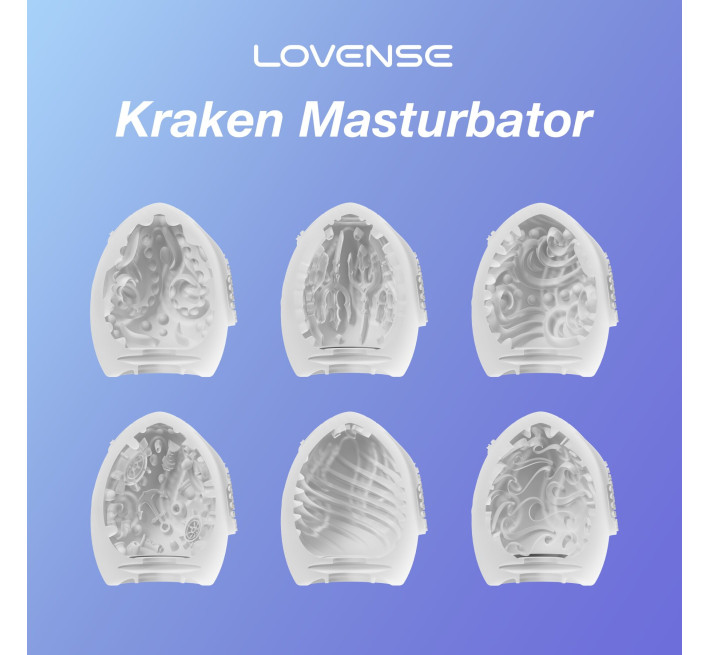 Набор мастурбаторов-яиц Lovense Kraken masturbator egg box, 6 штук, разная текстура