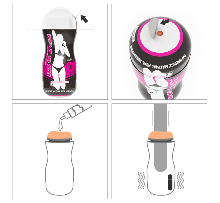 Мастурбатор LoveToy Sex In Can Vibrating Vagina Tunnel