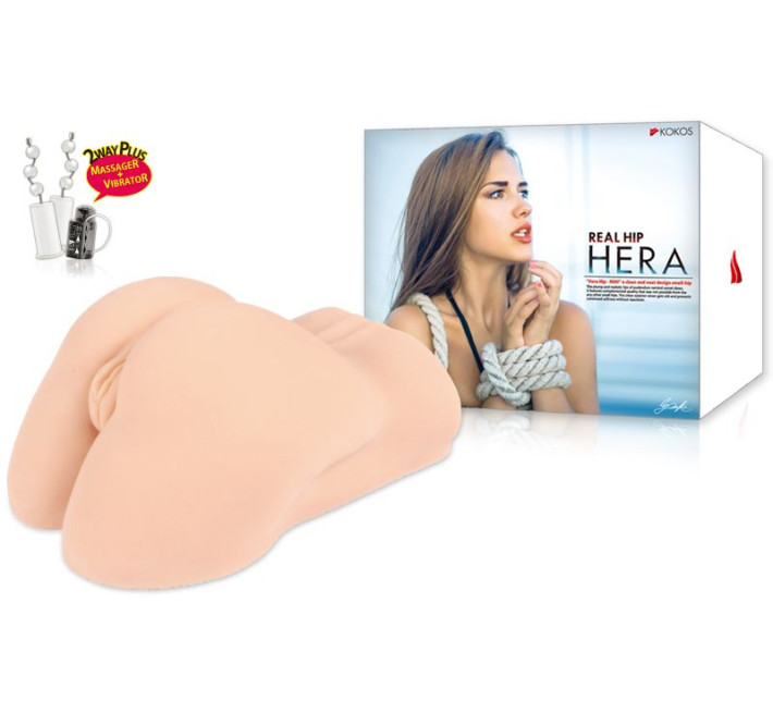 Мастурбатор Kokos Hera Hip Real Deluxe з вібрацією