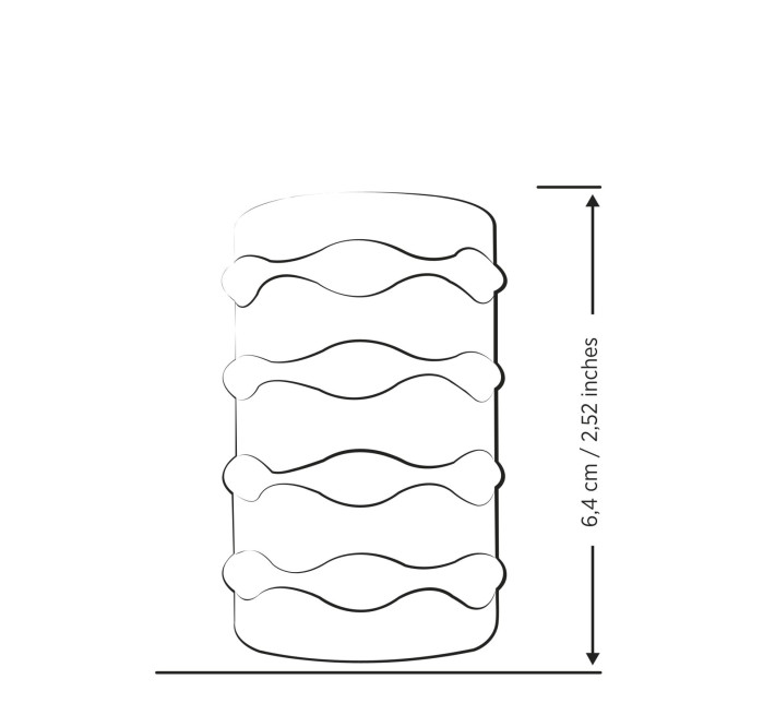 М’який мастурбатор Romp Mosh Transparent, двосторонній, наскрізний, для пар та мінету