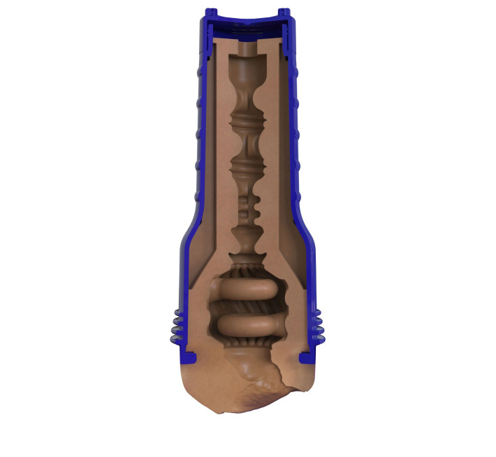 Мастурбатор-вагіна Fleshlight Boost Bang Medium Dark Flesh, плаваючі кільця Turbo Tech