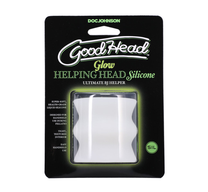 Мастурбатор Doc Johnson GoodHead - Glow Helping Head Silicone