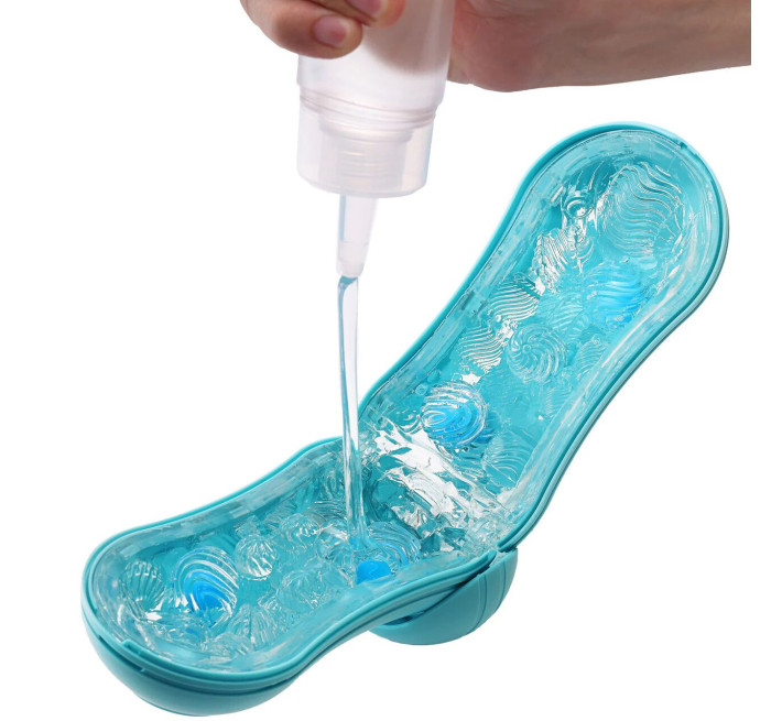 Мастурбатор Tenga Flip Orb — Ocean Blue, с изменяемым сжатием, со стимулирующими шариками внутри