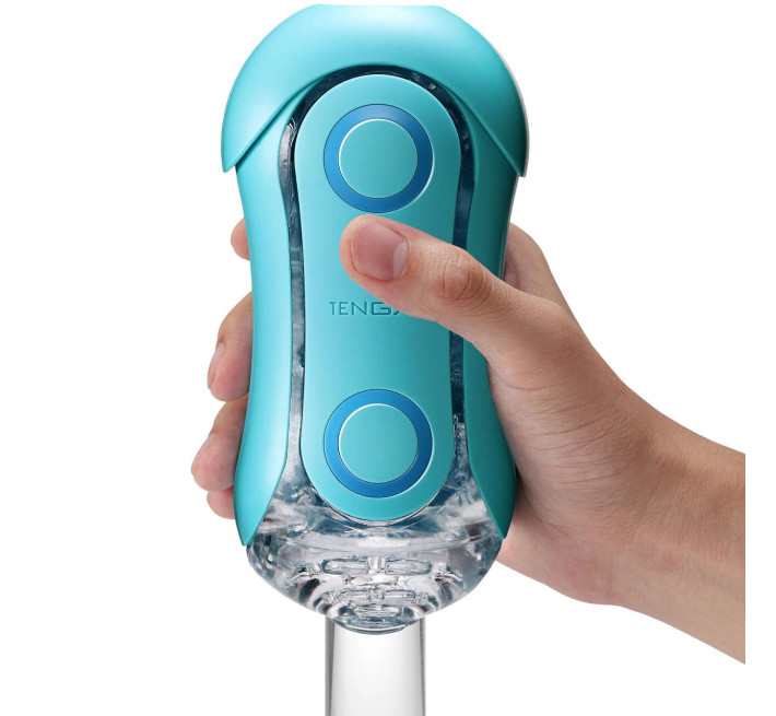 Мастурбатор Tenga Flip Orb — Ocean Blue, с изменяемым сжатием, со стимулирующими шариками внутри