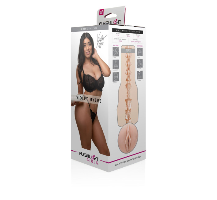 Мастурбатор Fleshlight Girls: Violet Myers – Waifu, зі зліпка вагіни, дуже ніжний