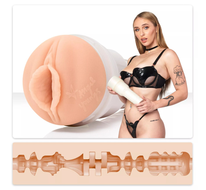 Мастурбатор Fleshlight Girls: Angel Youngs - Sweetness, со слепка вагины, очень нежный