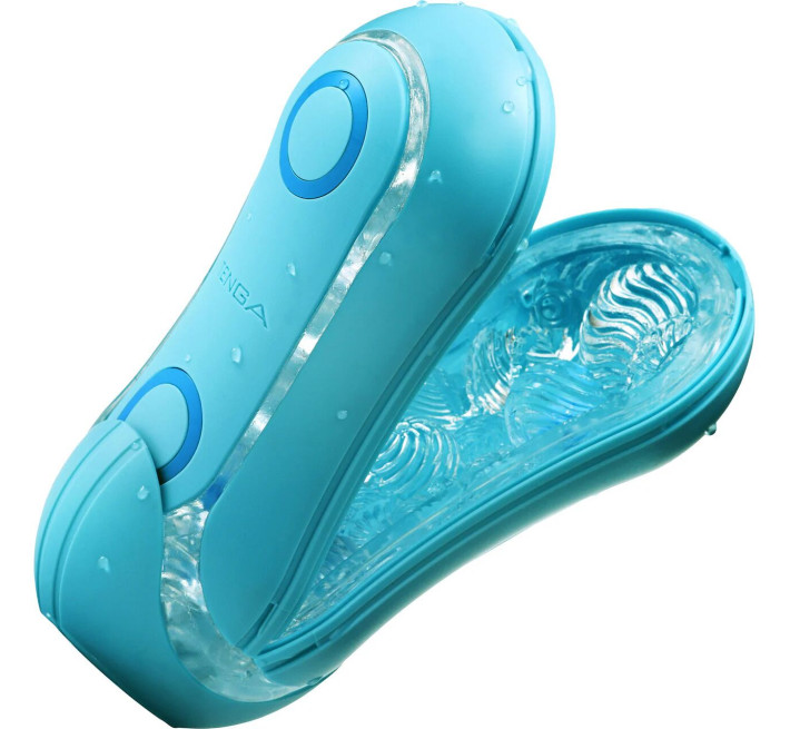 Мастурбатор Tenga Flip Orb — Ocean Blue, с изменяемым сжатием, со стимулирующими шариками внутри