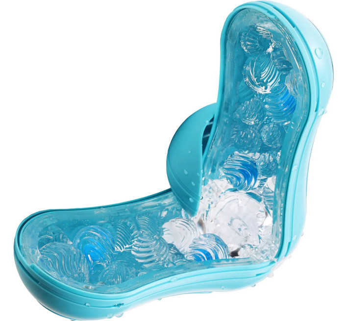 Мастурбатор Tenga Flip Orb — Ocean Blue, с изменяемым сжатием, со стимулирующими шариками внутри