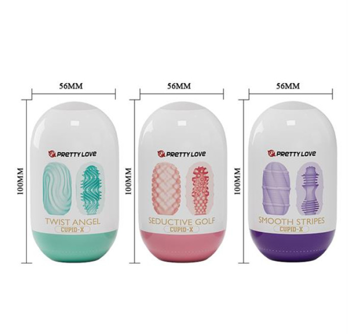 Набір мастурбаторів Pretty Love Cupid-X Egg Set, 18 шт.