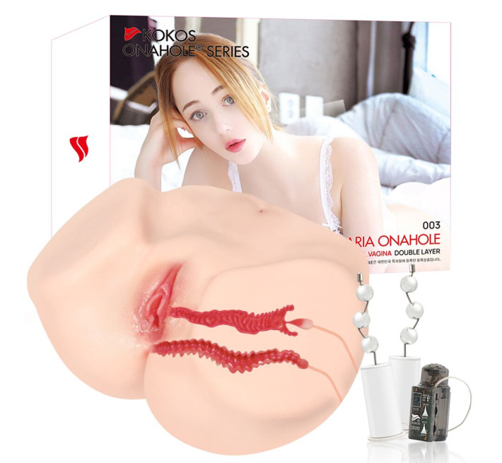 Мастурбатор Kokos 003 Maria ONAHOLE Real Vagina 2WayPlus з функцією масажу та вібрацією