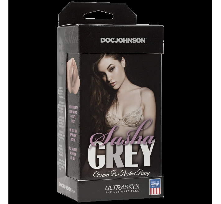Мастурбатор-вагина Doc Johnson Sasha Grey - Ultraskyn Cream Pie Pocket