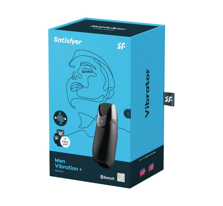 Смарт-мастурбатор з вібрацією Satisfyer Men Vibration+, 2 мотори, 14 режимів, водонепроникний