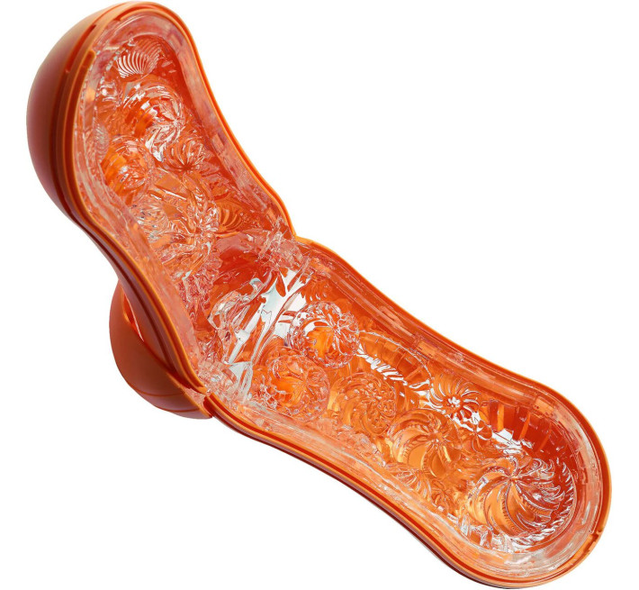Мастурбатор Tenga Flip Orb — Sunset Orange, з можливістю зміни тиску та стимулювальними кульками всередині