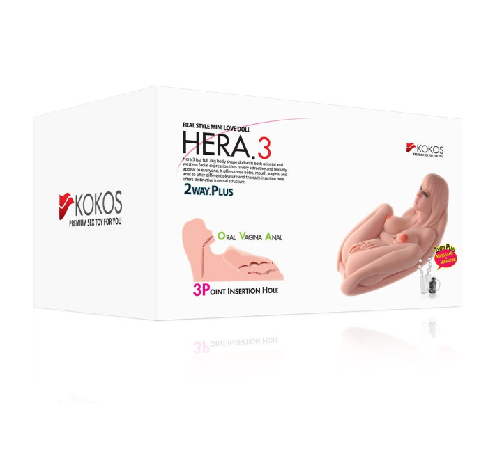 Мастурбатор Kokos Hera 3 2WayPlus з функцією масажу та вібрацією