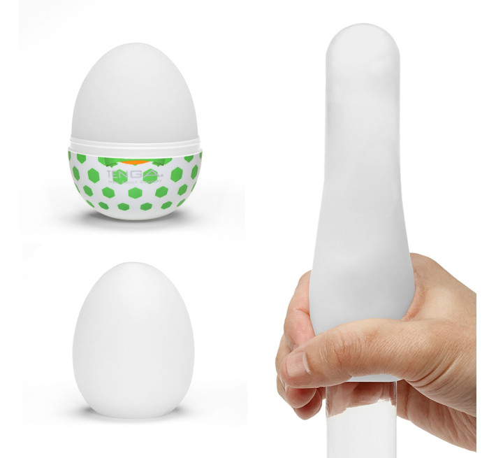 Мастурбатор-яйце Tenga Egg Stud із шестикутними виступами