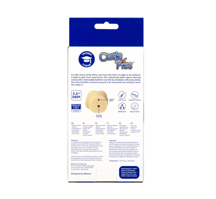 Мастурбатор-вагина Cutie Pies Intern Ivana Vagina Masturbator, вибропуля в подарок