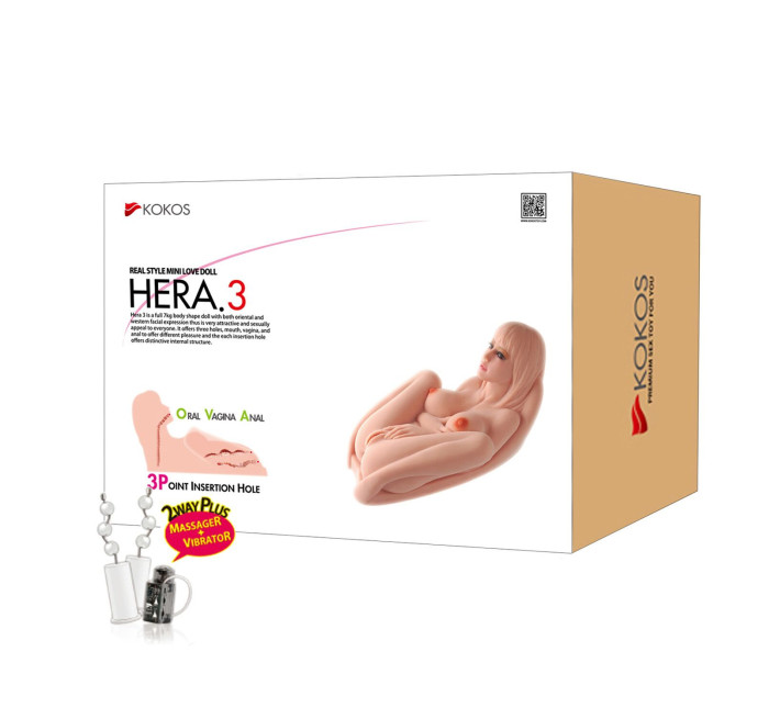 Мастурбатор Kokos Hera 3 2WayPlus з функцією масажу та вібрацією