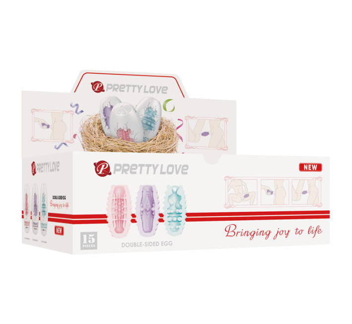 Набір мастурбаторів Pretty Love Double-Sided Egg Set, 15 шт.