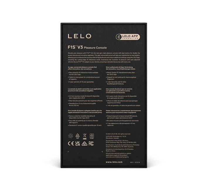 Смарт-мастурбатор LELO F1S V3 Red, 2 мотора, 8 режимов, стимуляция звуковыми волнами