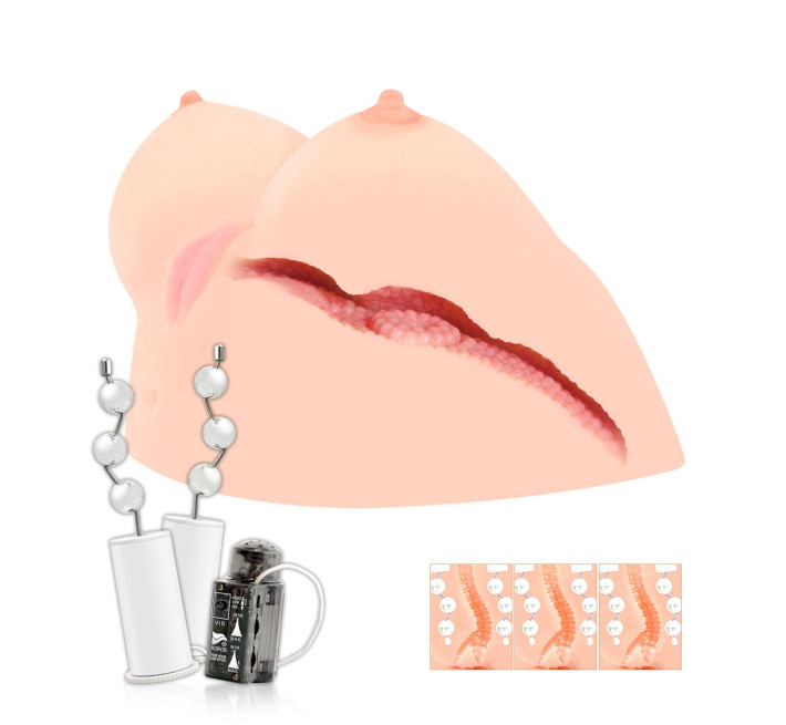 Мастурбатор Kokos Juilana Breast 2WayPlus з функцією масажу та вібрацією