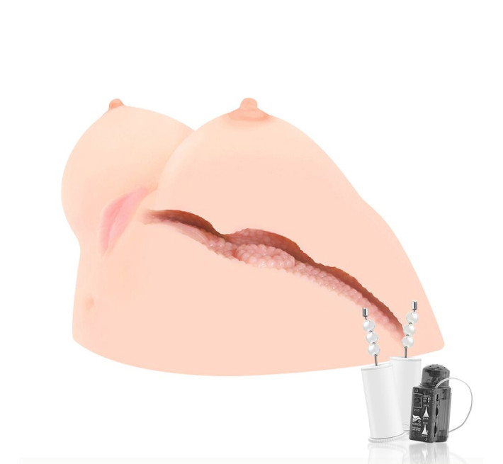 Мастурбатор Kokos Juilana Breast 2WayPlus з функцією масажу та вібрацією