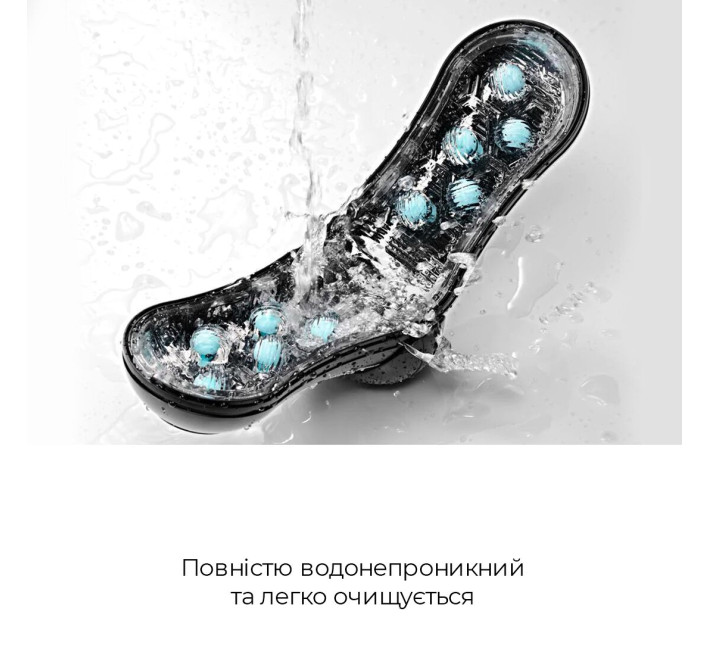 Мастурбатор Tenga Flip Orb Strong — Blue Rush, з можливістю зміни тиску та стимулювальними кульками