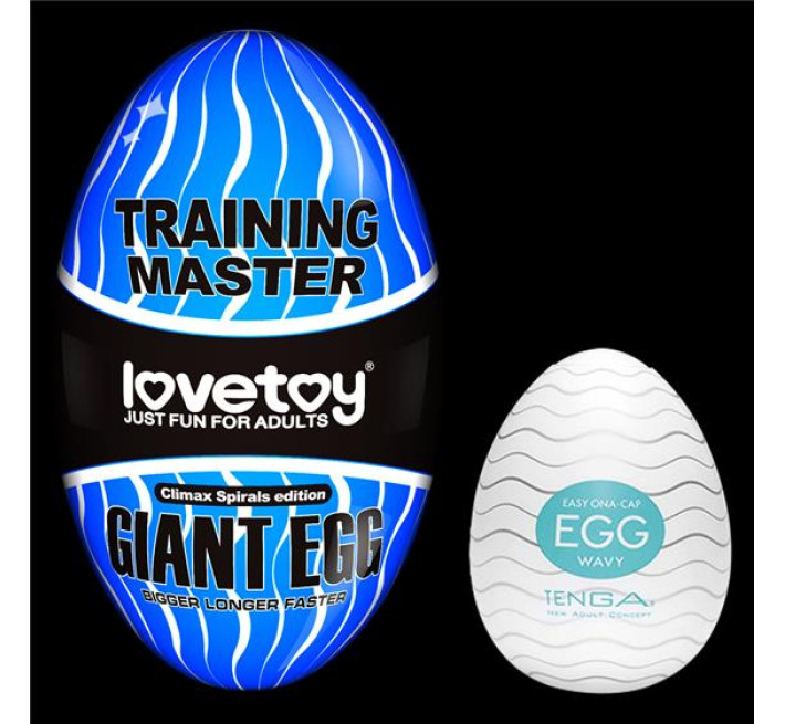 Мастурбатор LoveToy Traning Master Giant Egg Masturbator Blue