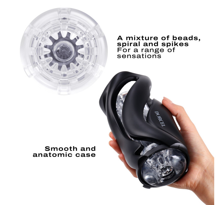 Мастурбатор Dorcel DEEP BLOW BLACK, подвійне використання